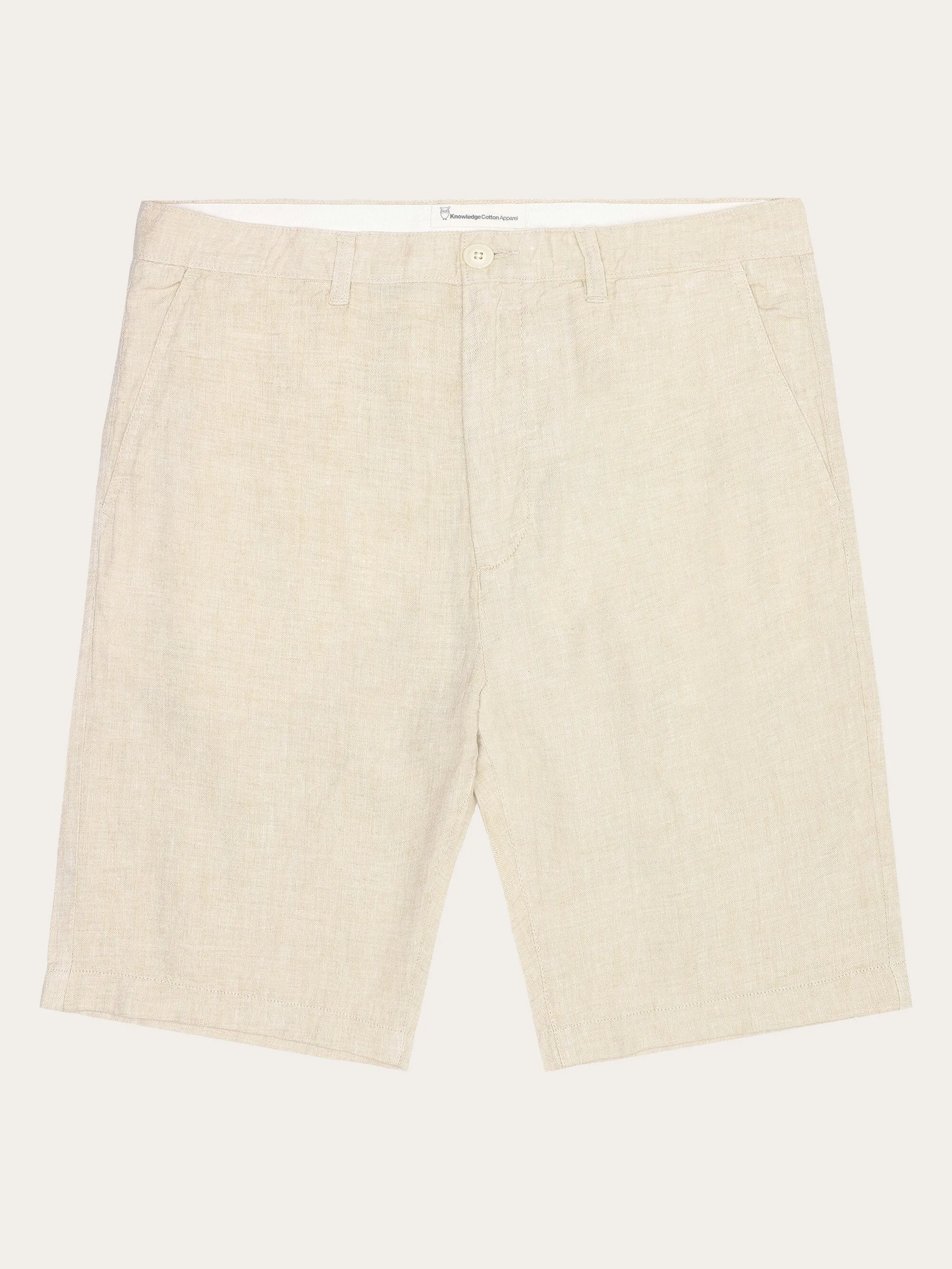 CHUCK regular linen shorts - GOTS/Vegan - Light feather gray