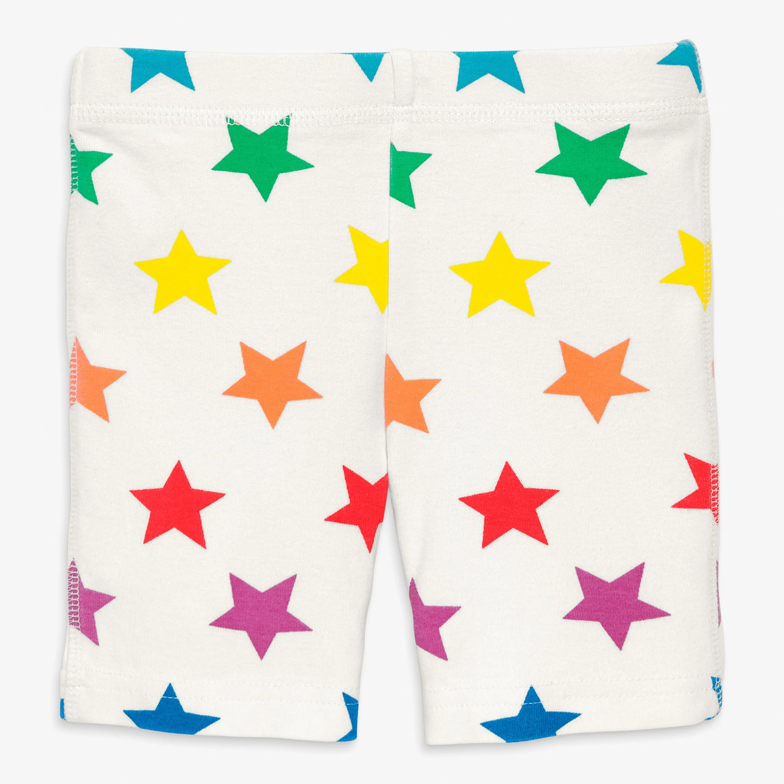 Clearance kids organic pj short in bright rainbow stars