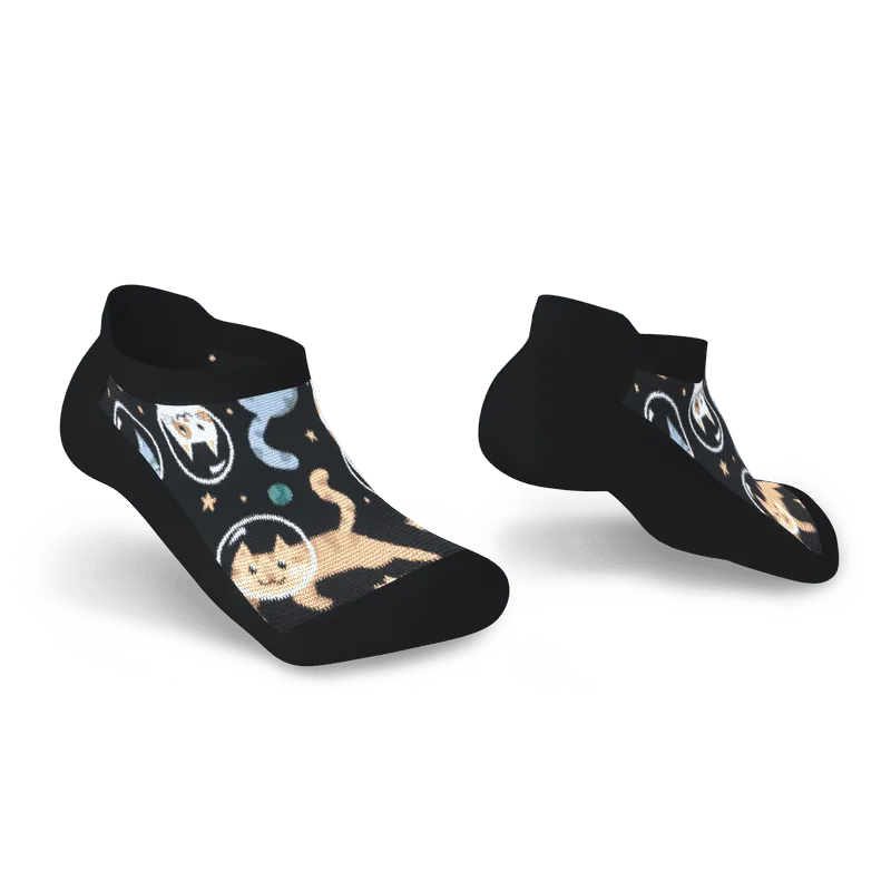 Cosmic Kitties Diabetic Ankle Socks