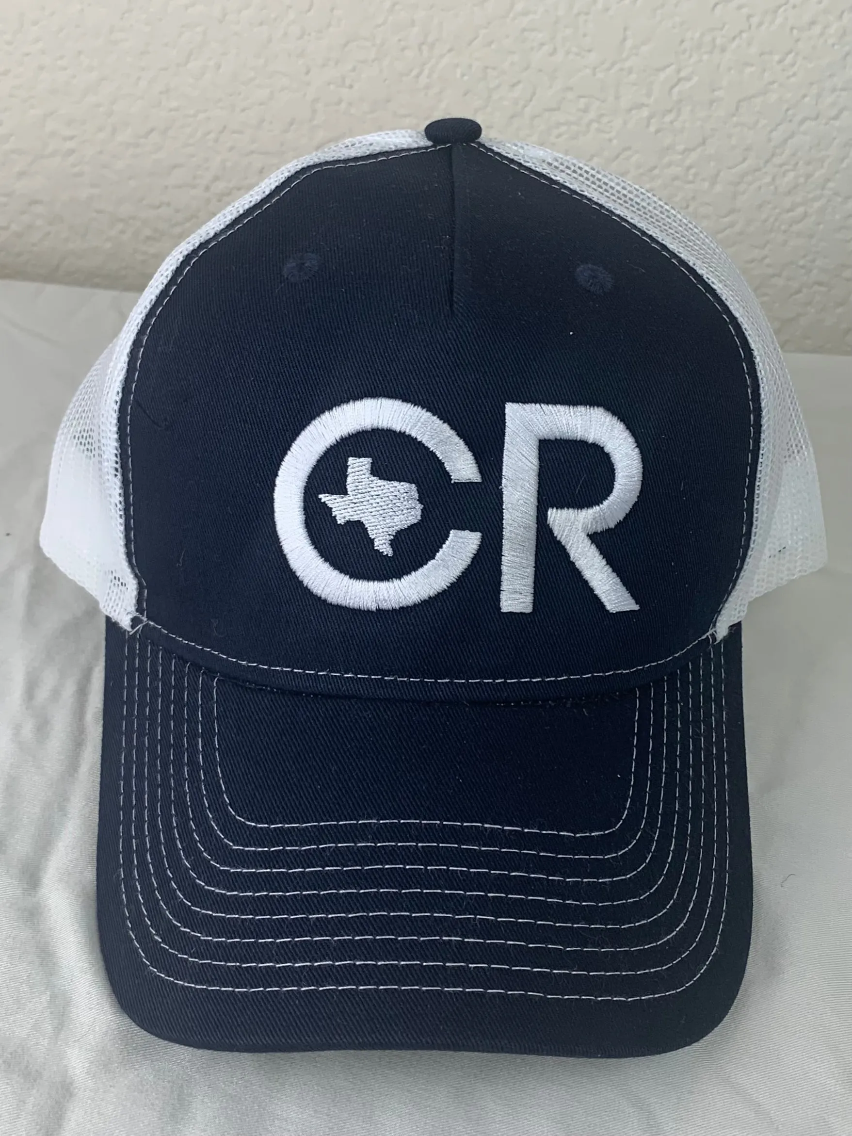 CR Navy and White Mesh Hat