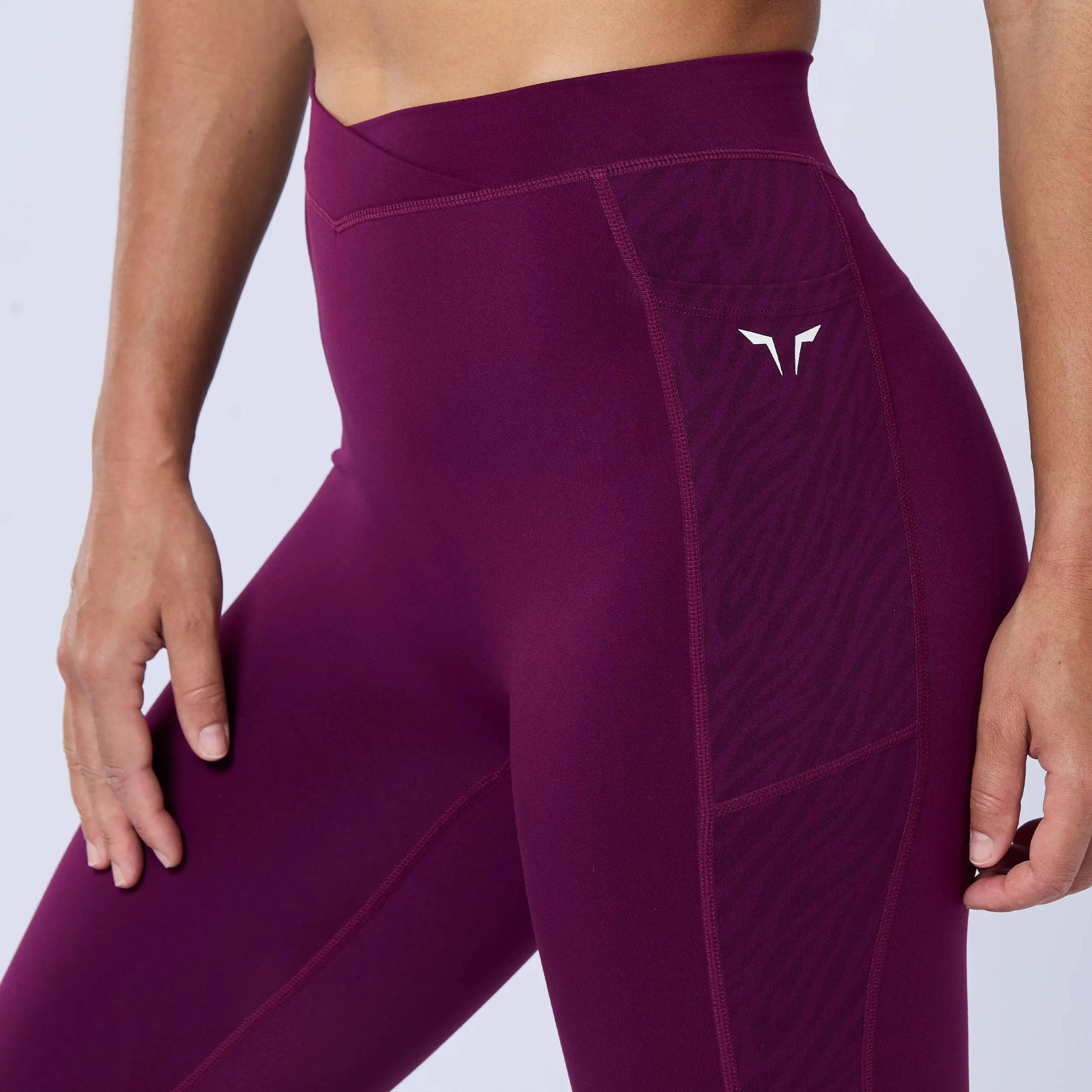 Crossover Leggings 27" - Pickled Beet