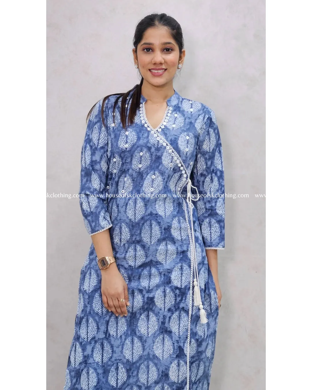 Dazzle Blue Angarakha Kurta Set