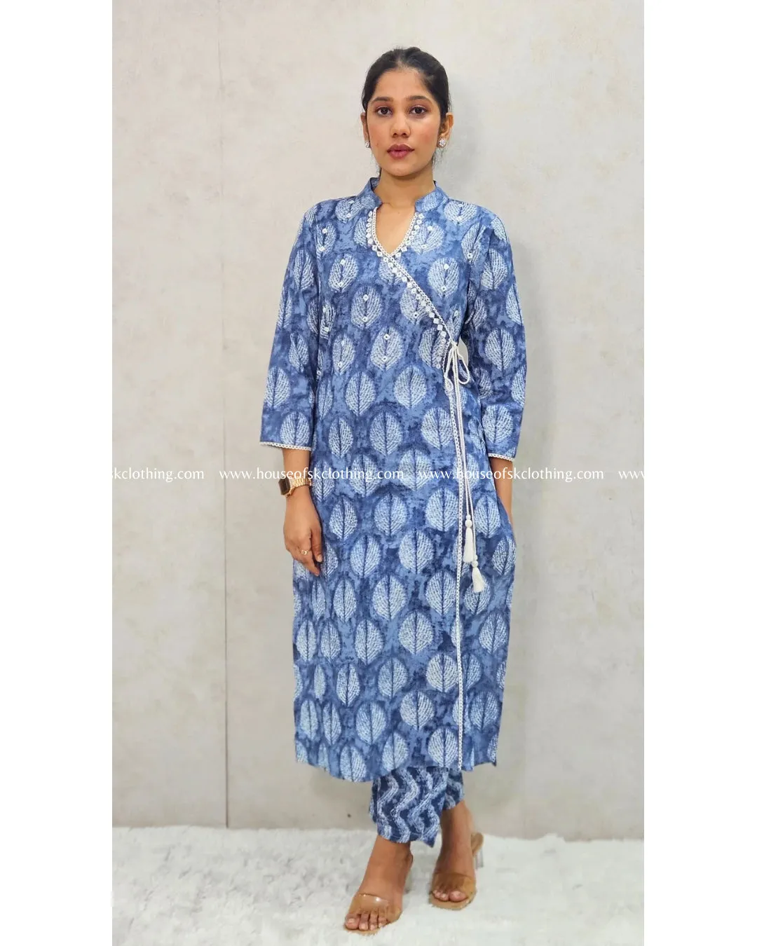 Dazzle Blue Angarakha Kurta Set