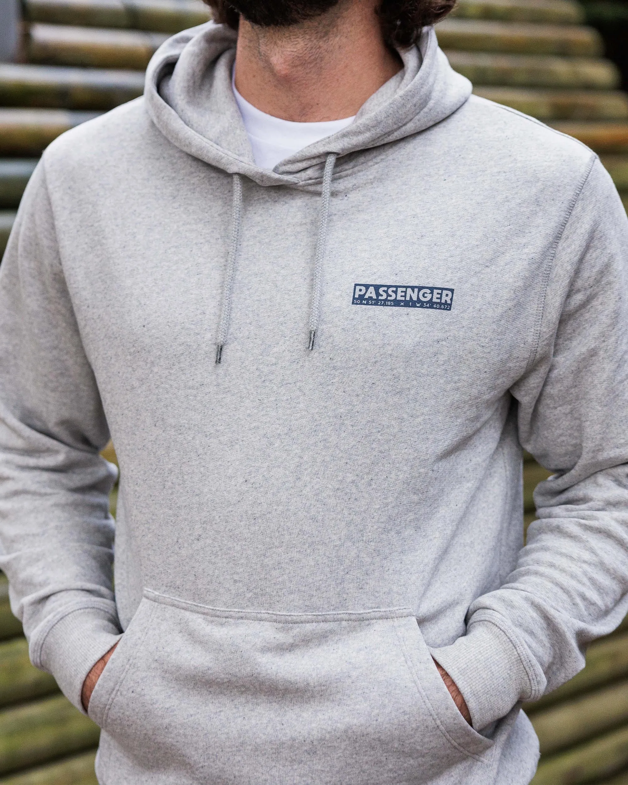 Distance Organic Cotton Hoodie - Grey Marl