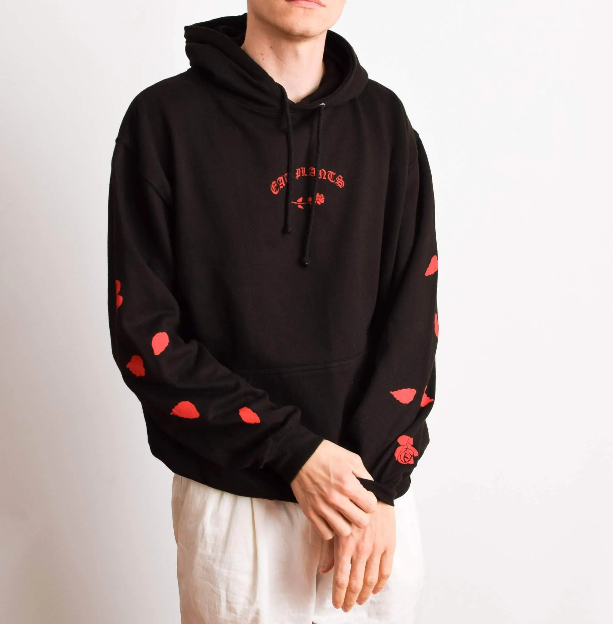 Eat Plants Scattered Roses - Hoodie - Black