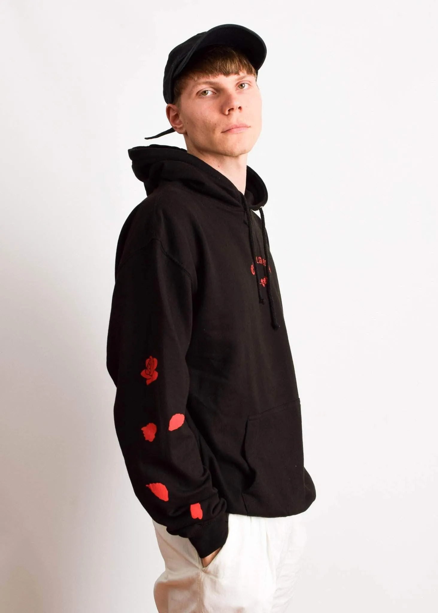 Eat Plants Scattered Roses - Hoodie - Black