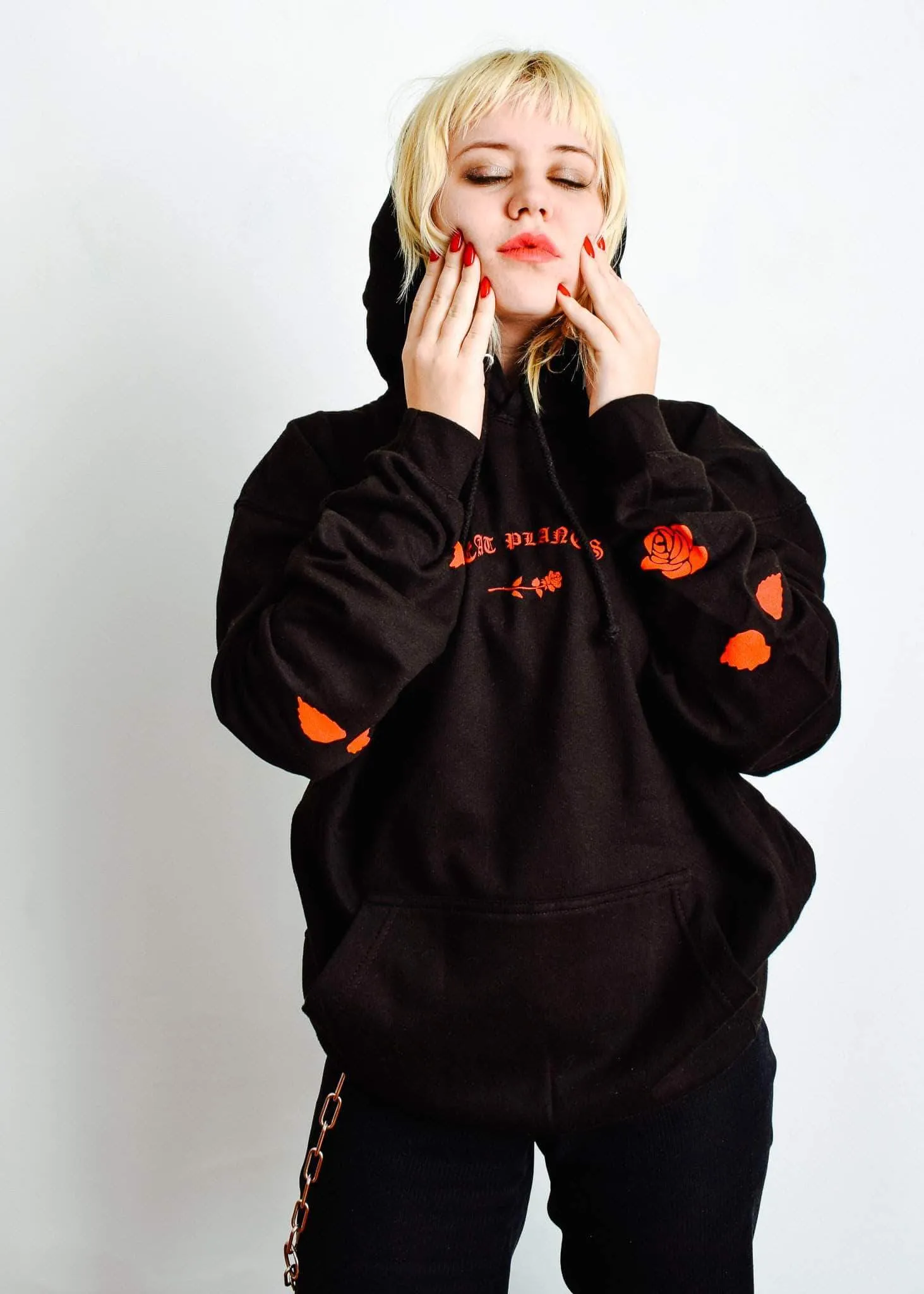 Eat Plants Scattered Roses - Hoodie - Black