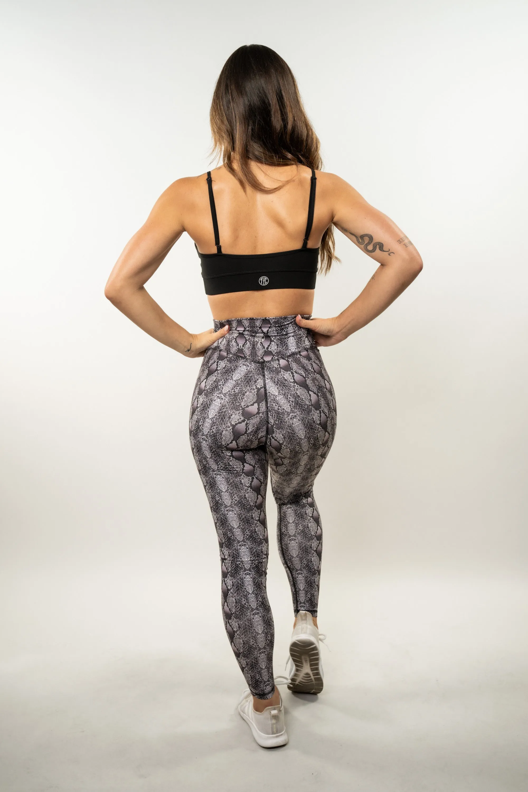 Effortless Vortex Classic Leggings - Purple Python