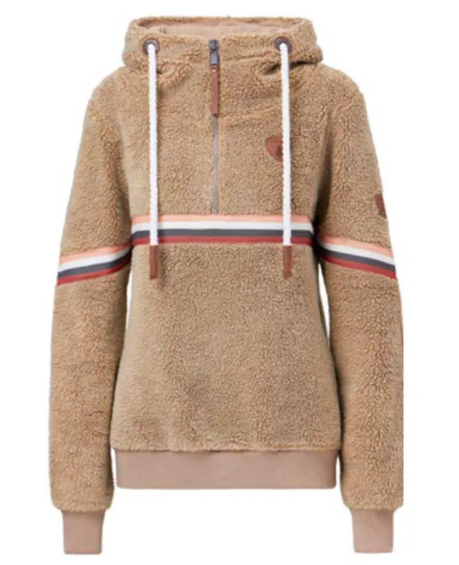 Eva Milk Coffee Half-Zip Hoodie