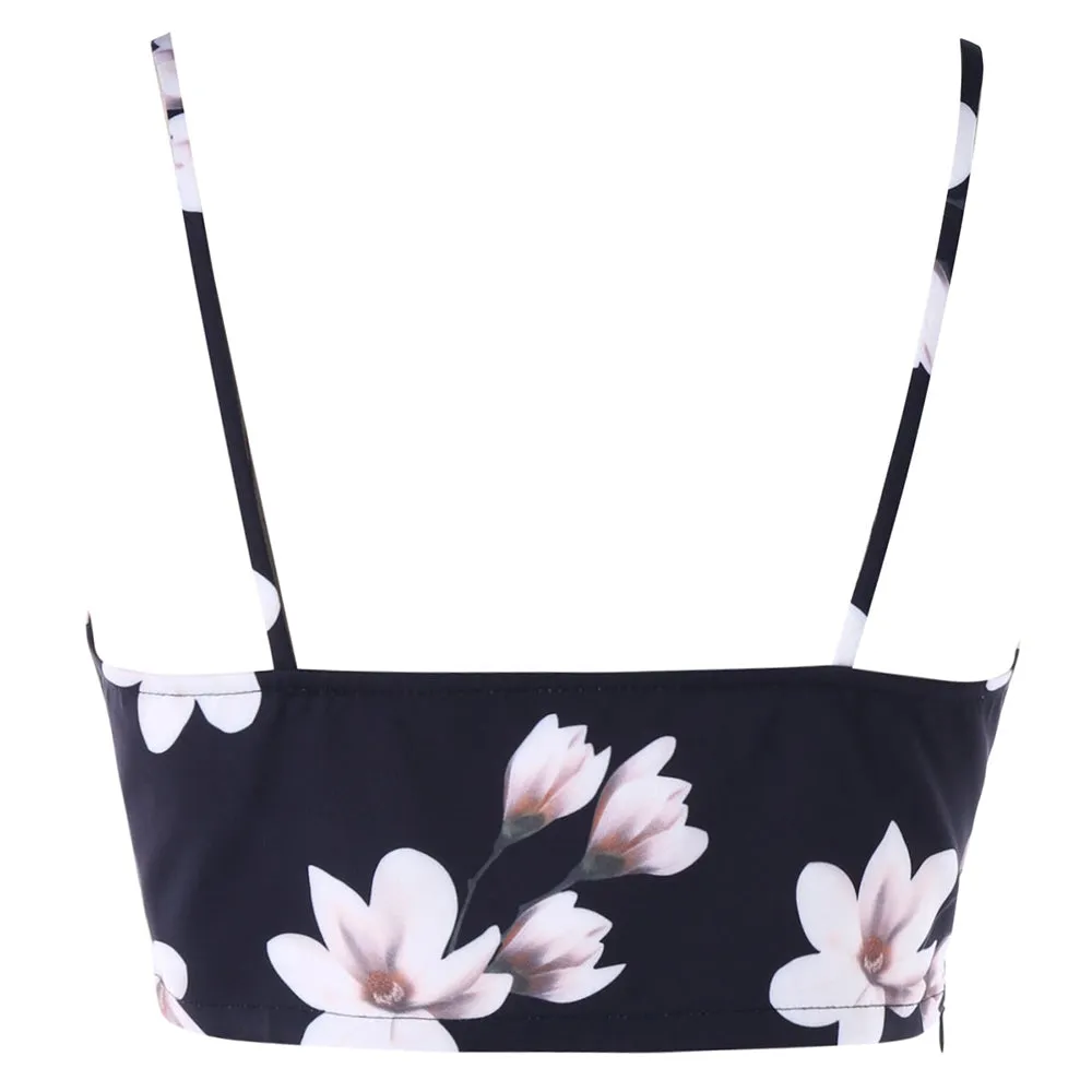 Floral Print Crop Slip Top