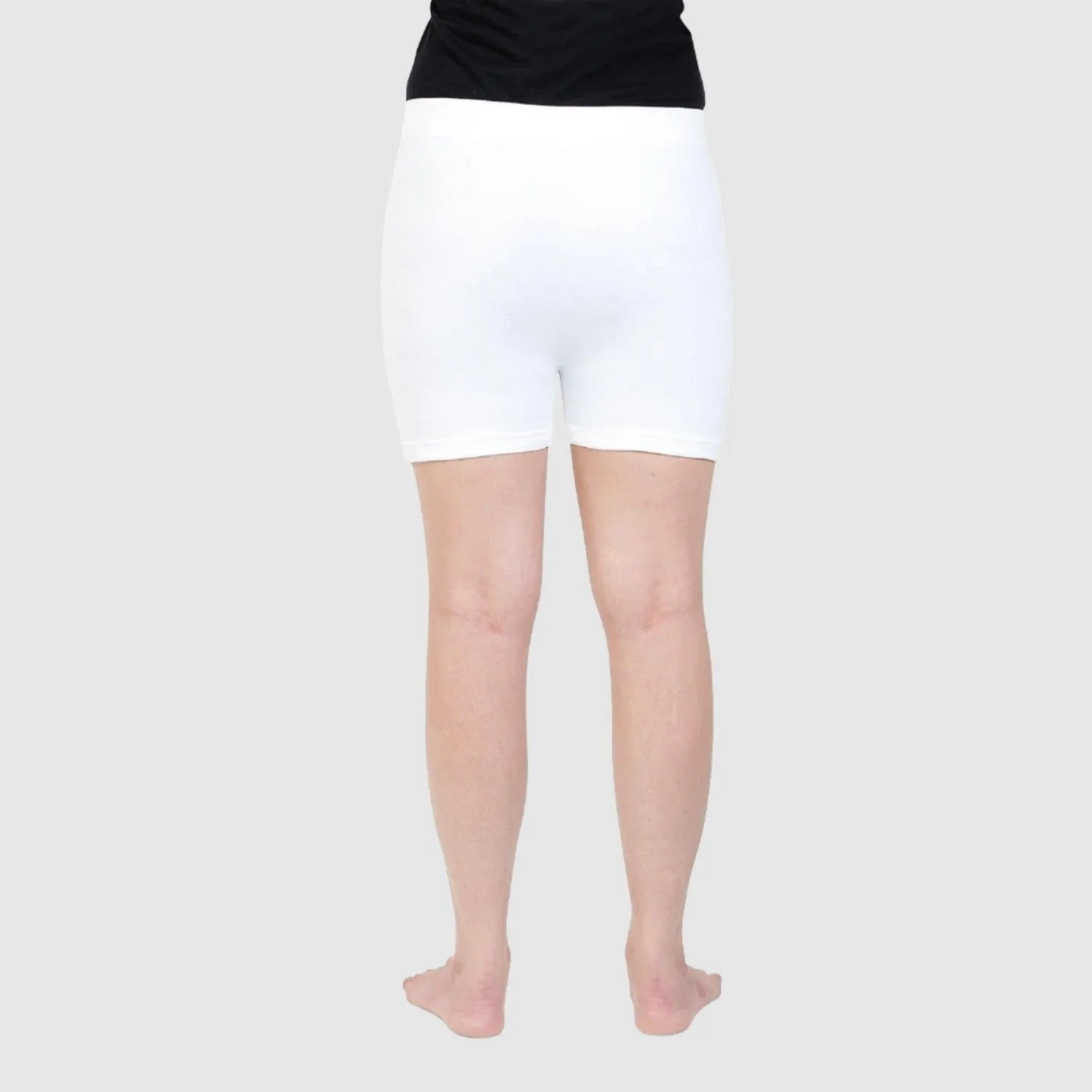 Girls Plain Seamless Under Skirts - White