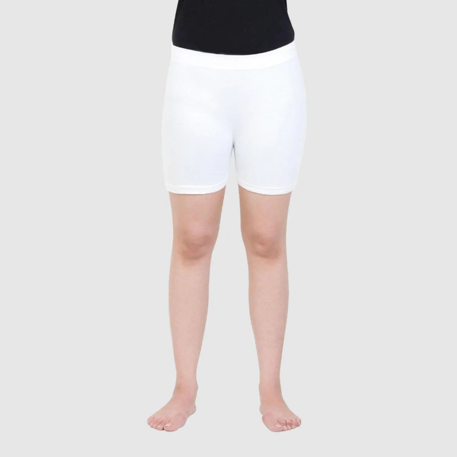 Girls Plain Seamless Under Skirts - White