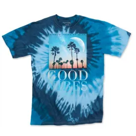 Good Vibes Throwback Blue Tie Dye