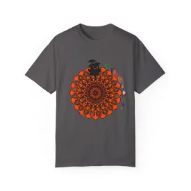 Handmade Mandala Design Halloween T-shirt - Unisex Garment-Dyed Tee