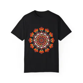 Handmade Mandala Design T-Shirt - 100% Cotton