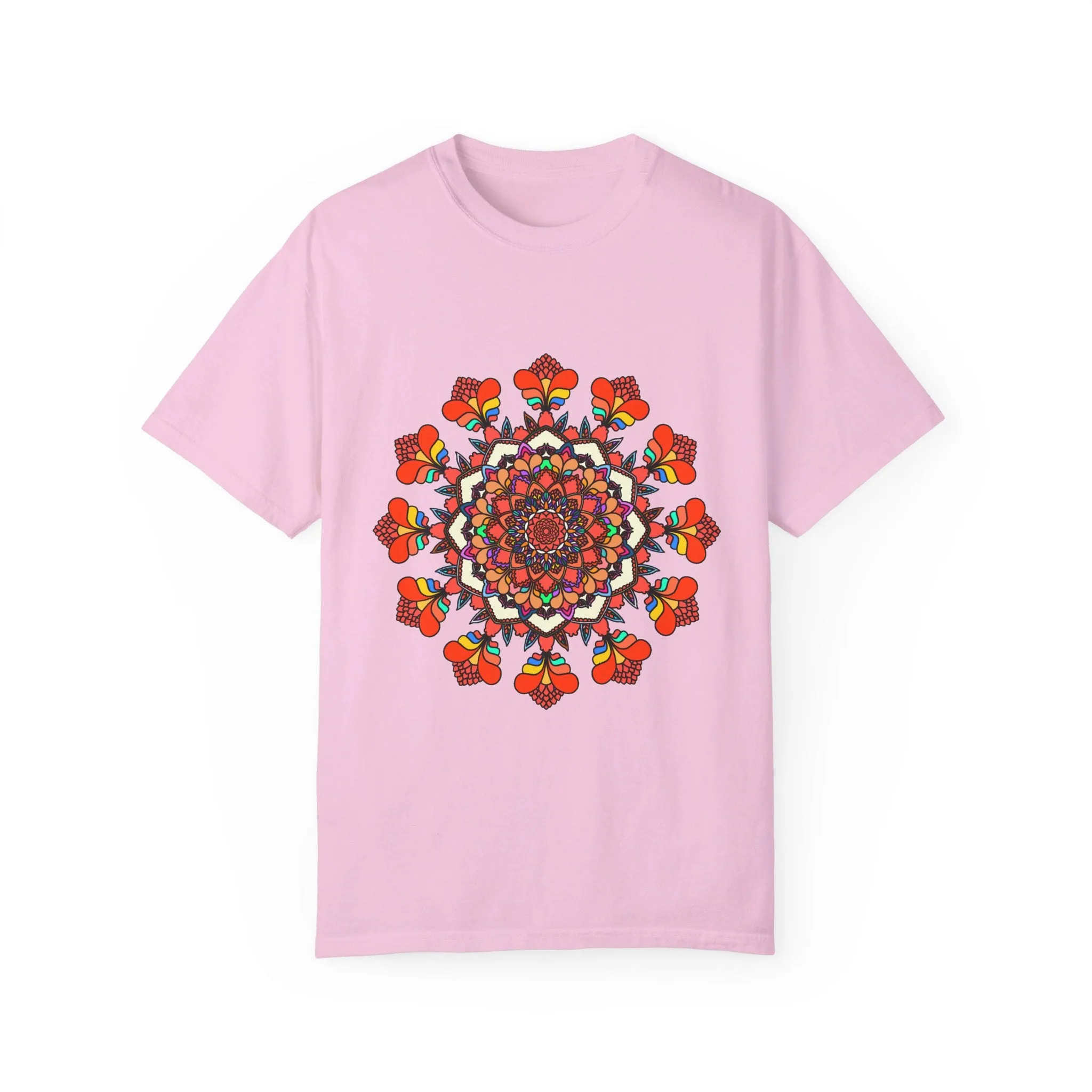 Handmade Mandala Design T-Shirt - 100% Cotton