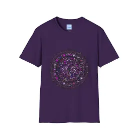 Handmade Purple Mandala Art Softstyle T-Shirt