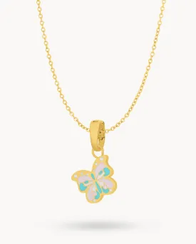 Joy Colourful Butterfly Necklace Set, Gold