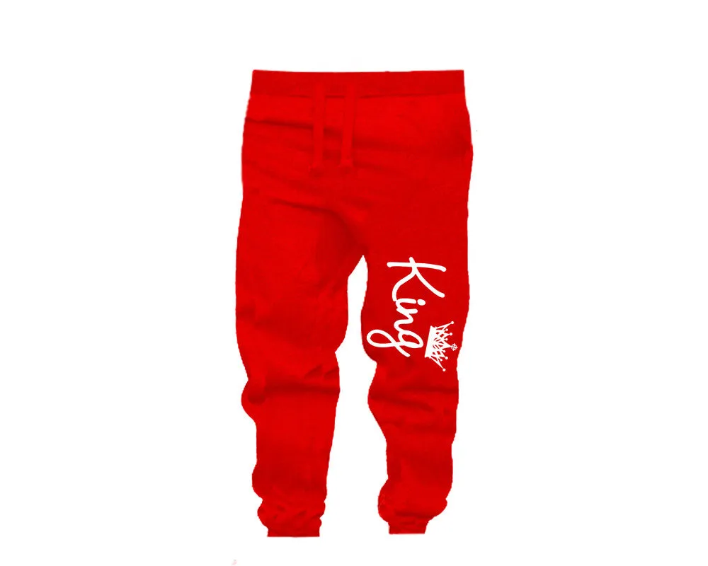 King and Queen Couple Matching Hoodie & Jogger Pants Set