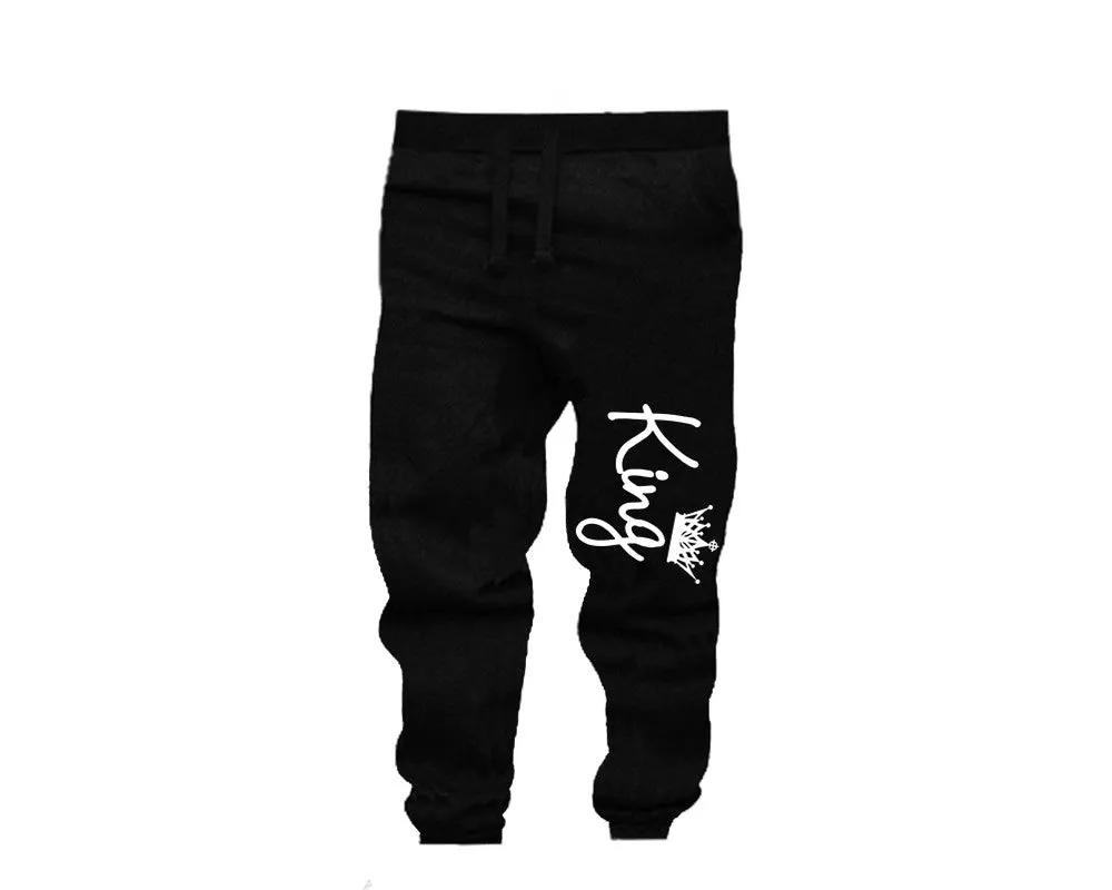 King and Queen Couple Matching Hoodie & Jogger Pants Set