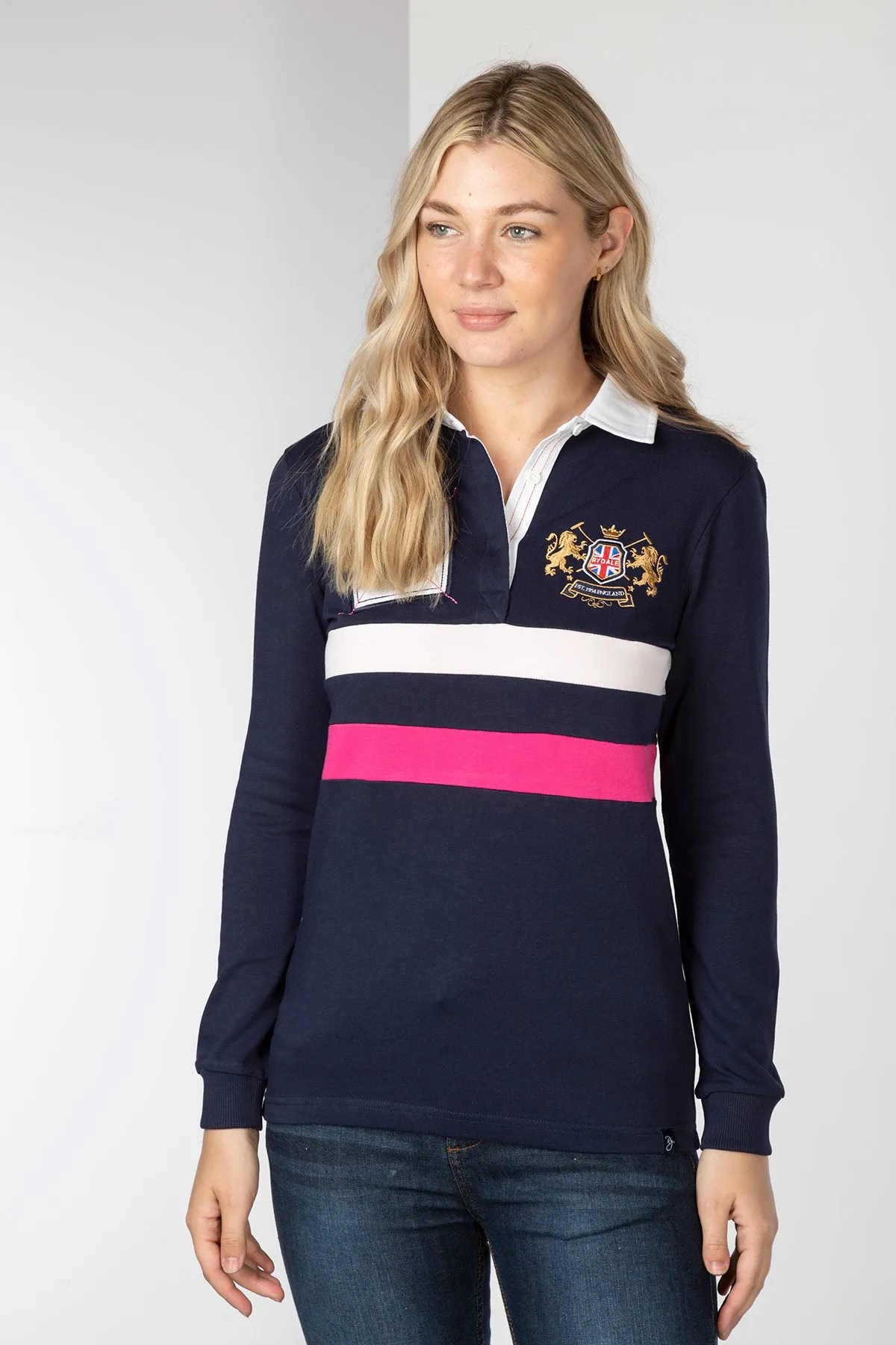 Ladies Rugby Shirt - Cropton 2 Stripe