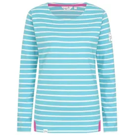 Lazy Jacks Womens Breton Top - Turquoise