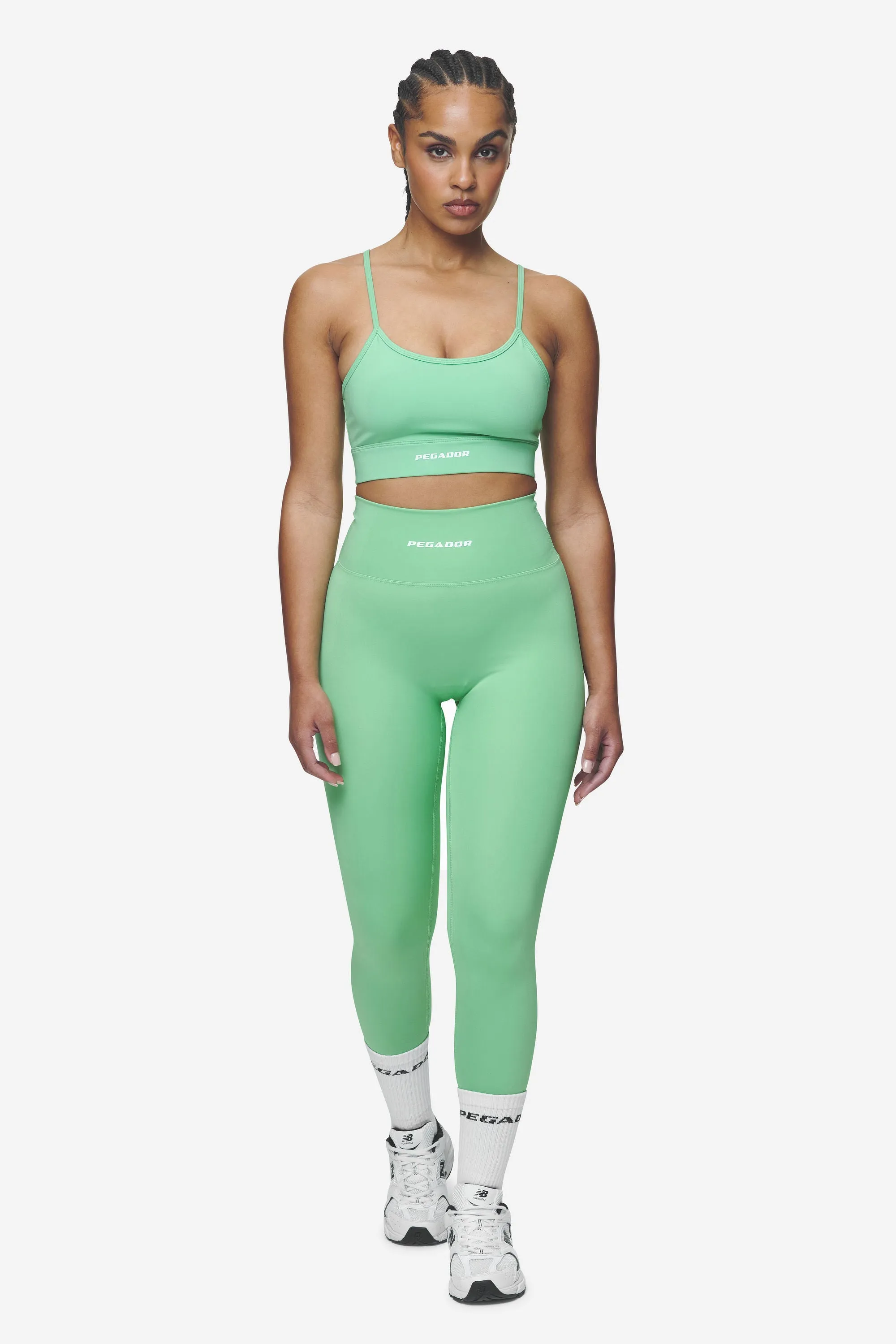 Leya Leggings Peppermint Green White