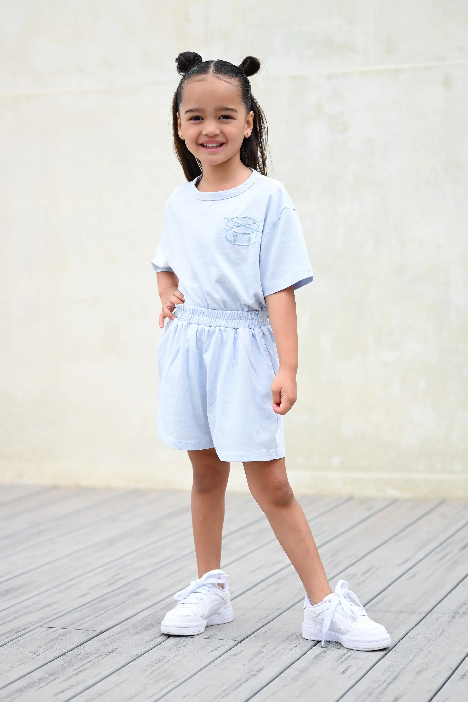 Little Jetty Tee: Dusty Blue