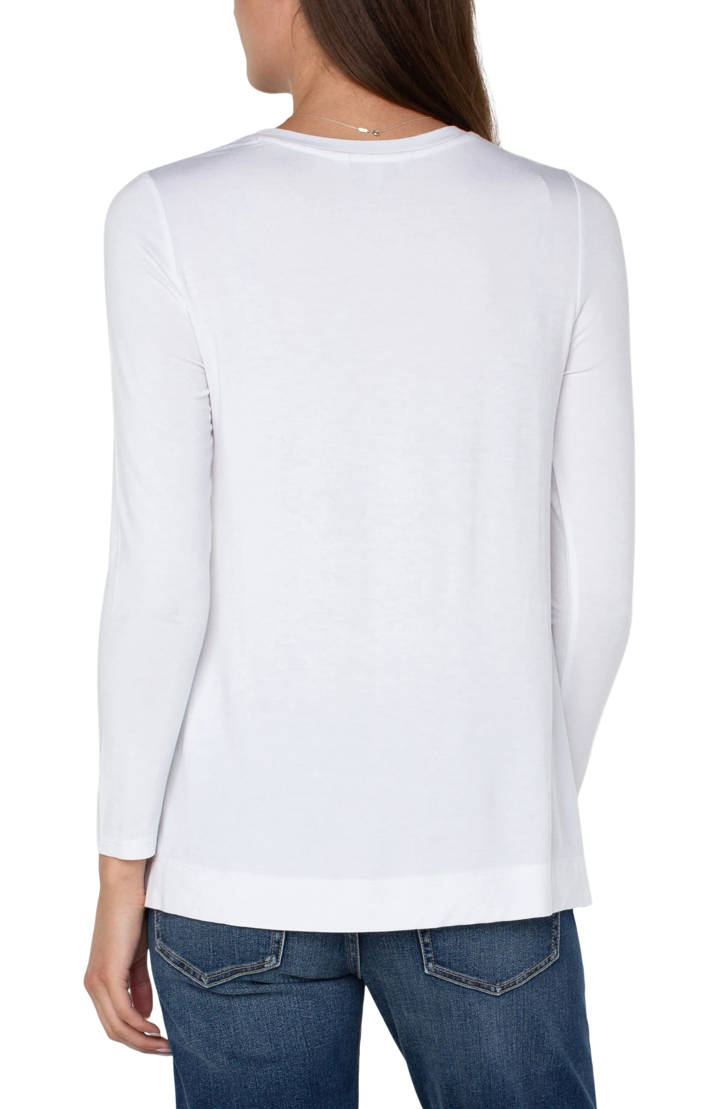 LONG SLEEVE SCOOP NECK TEE