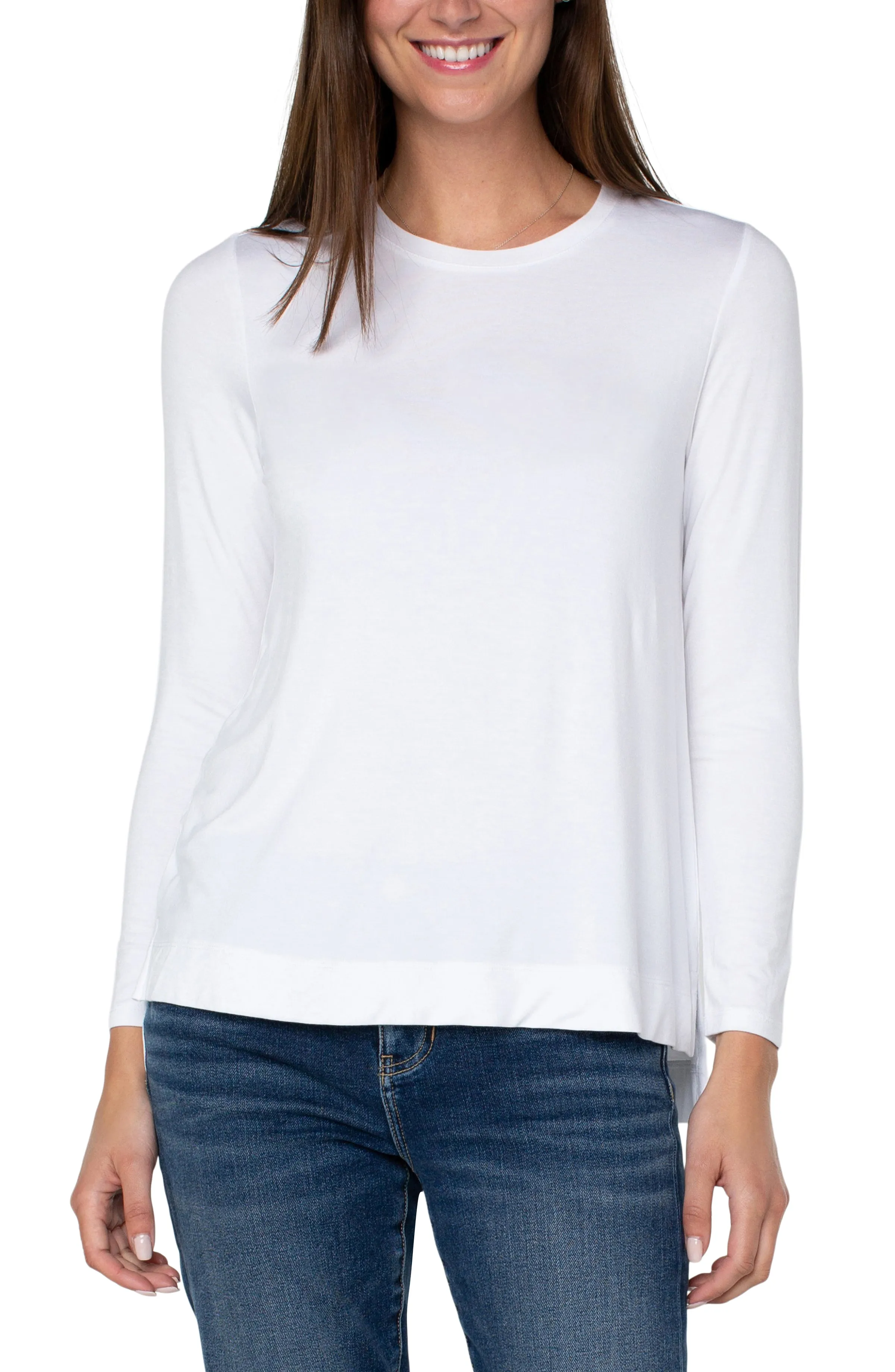 LONG SLEEVE SCOOP NECK TEE