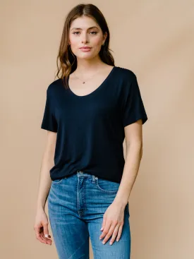 Mae Drapey Tee - Black