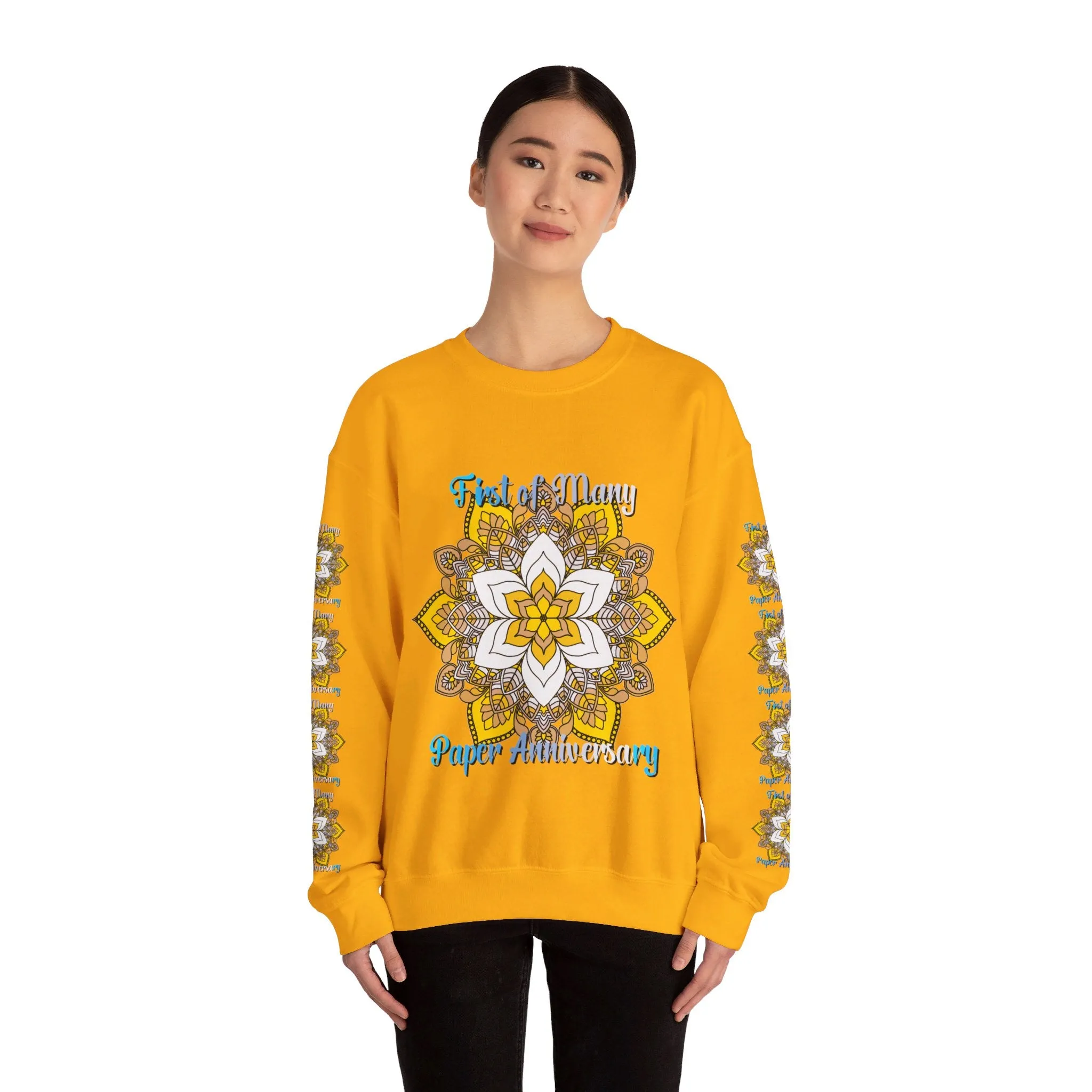 Mandala Design Handmade Crewneck Sweatshirt