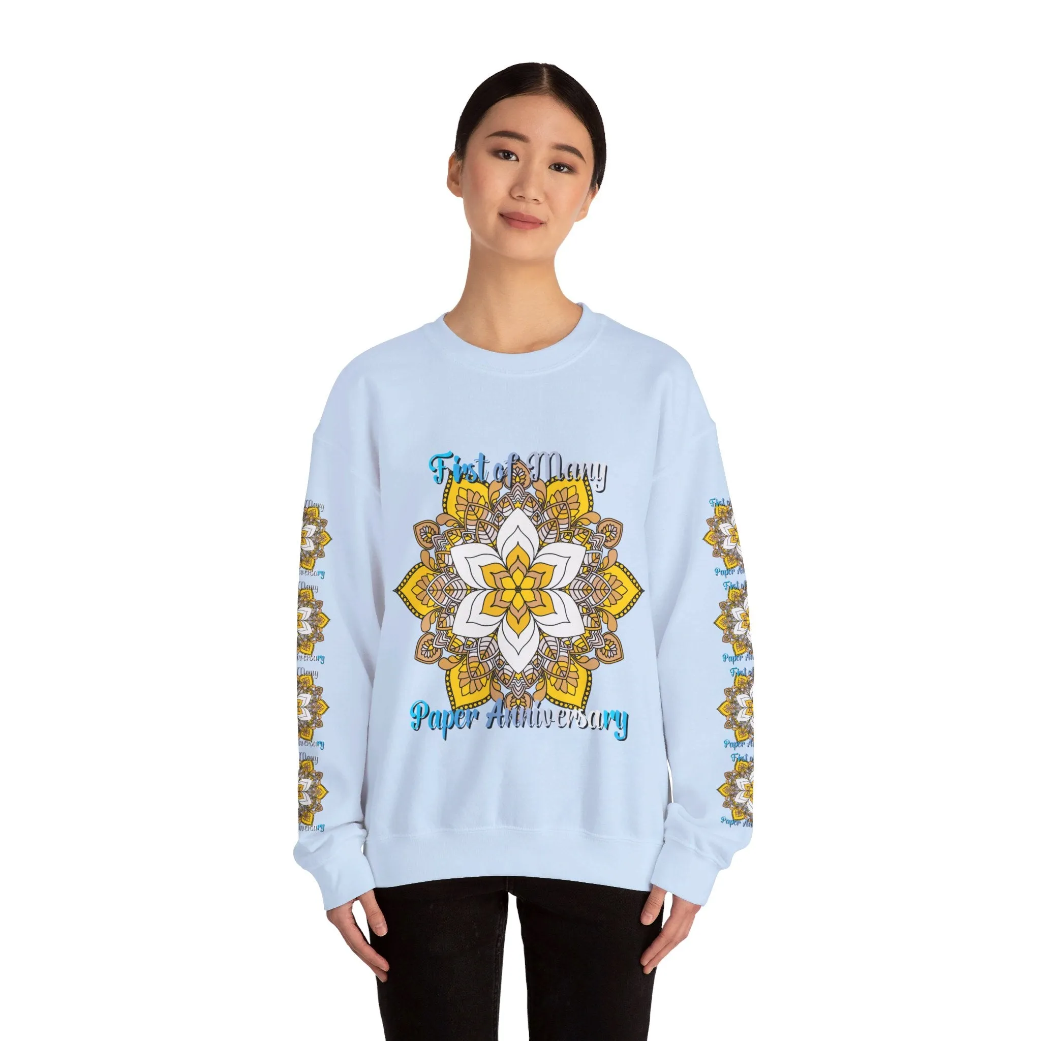 Mandala Design Handmade Crewneck Sweatshirt