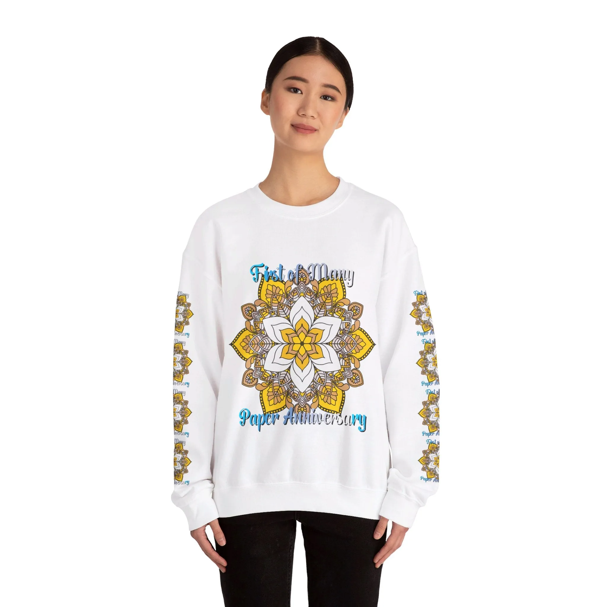 Mandala Design Handmade Crewneck Sweatshirt