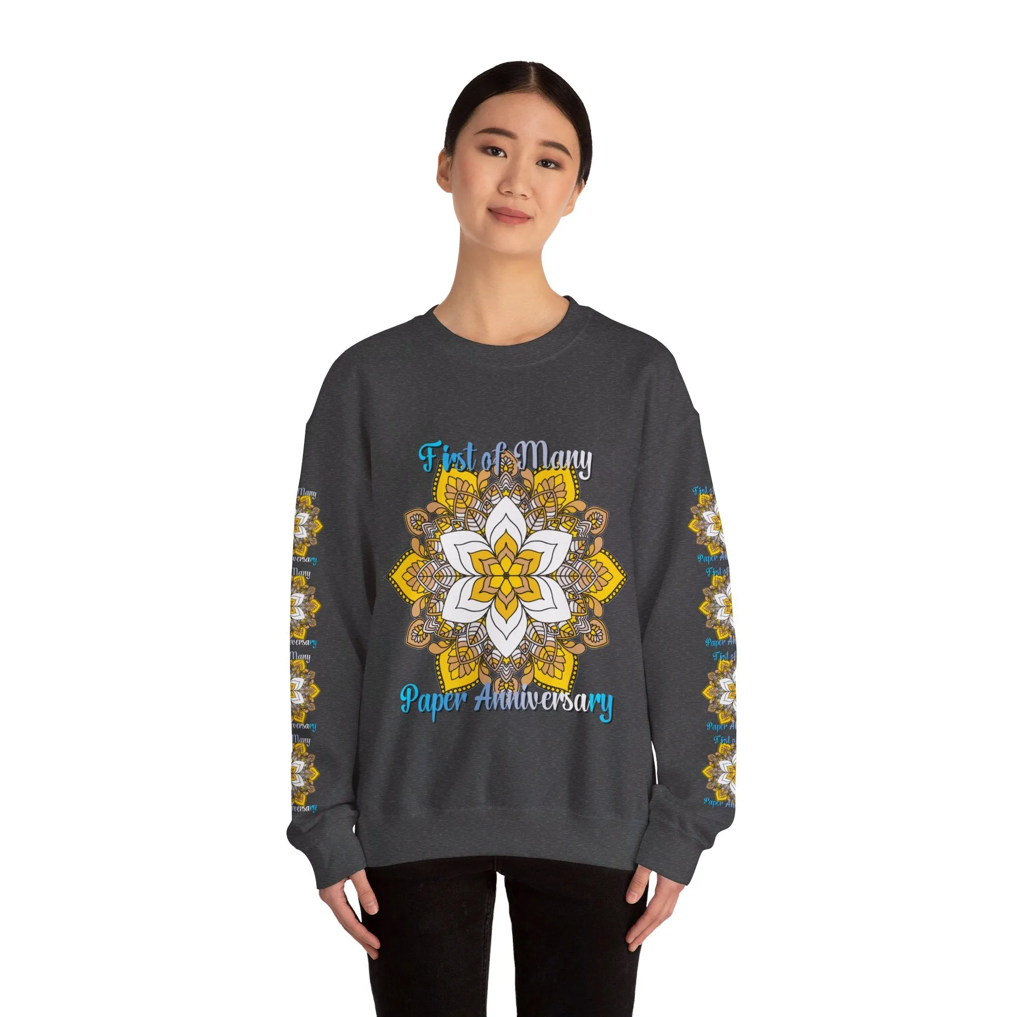 Mandala Design Handmade Crewneck Sweatshirt