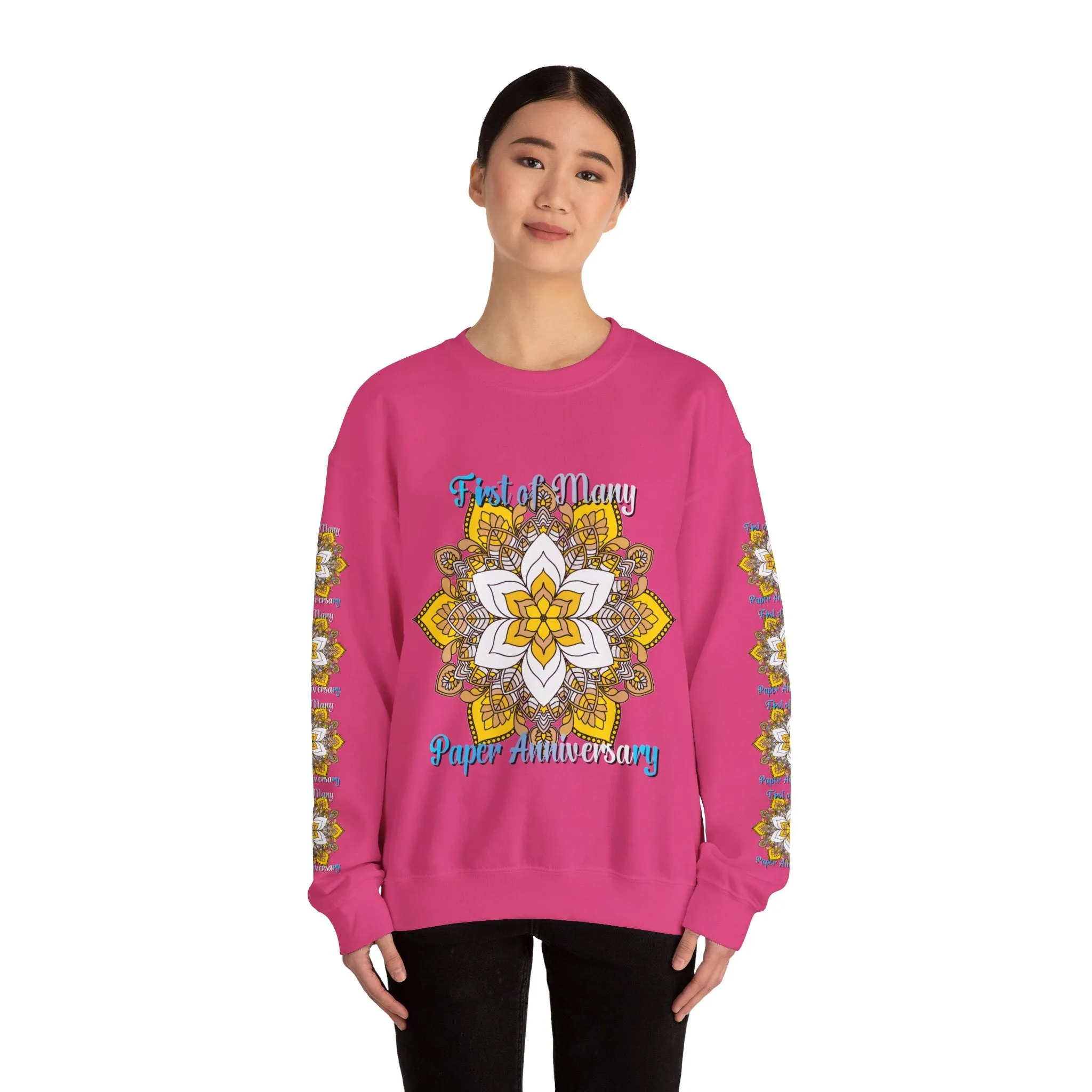 Mandala Design Handmade Crewneck Sweatshirt