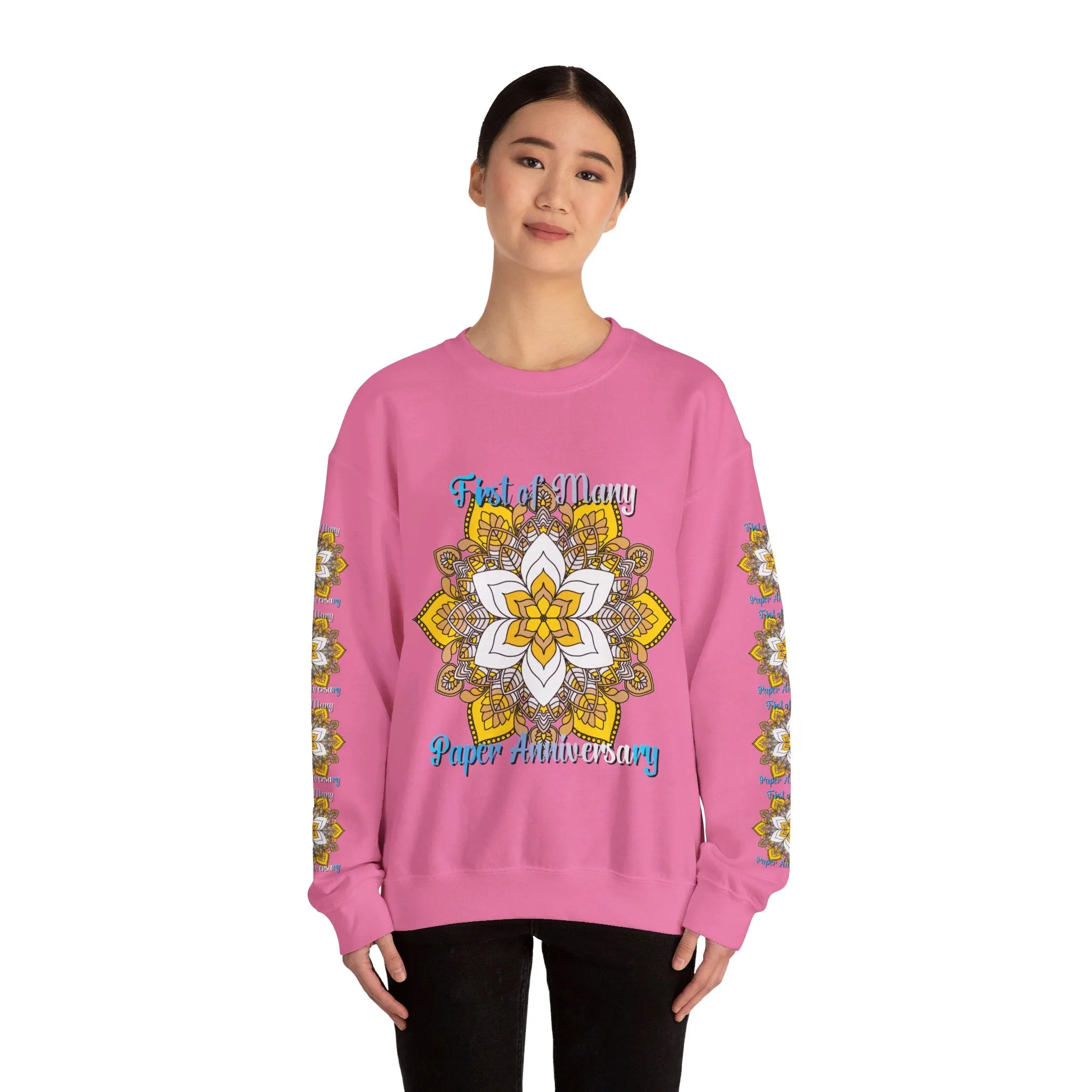 Mandala Design Handmade Crewneck Sweatshirt