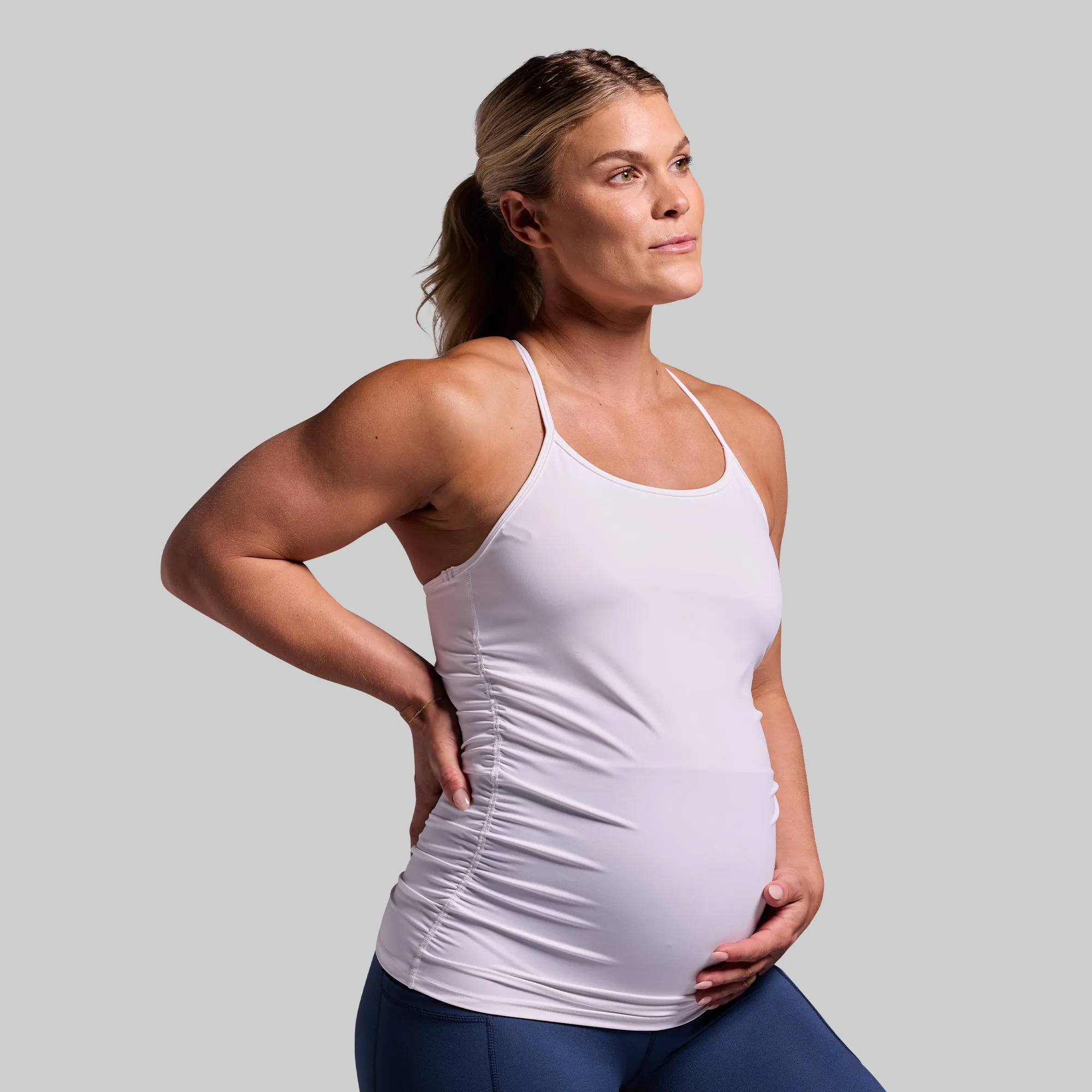 Maternity Drop Shot Tank (White)