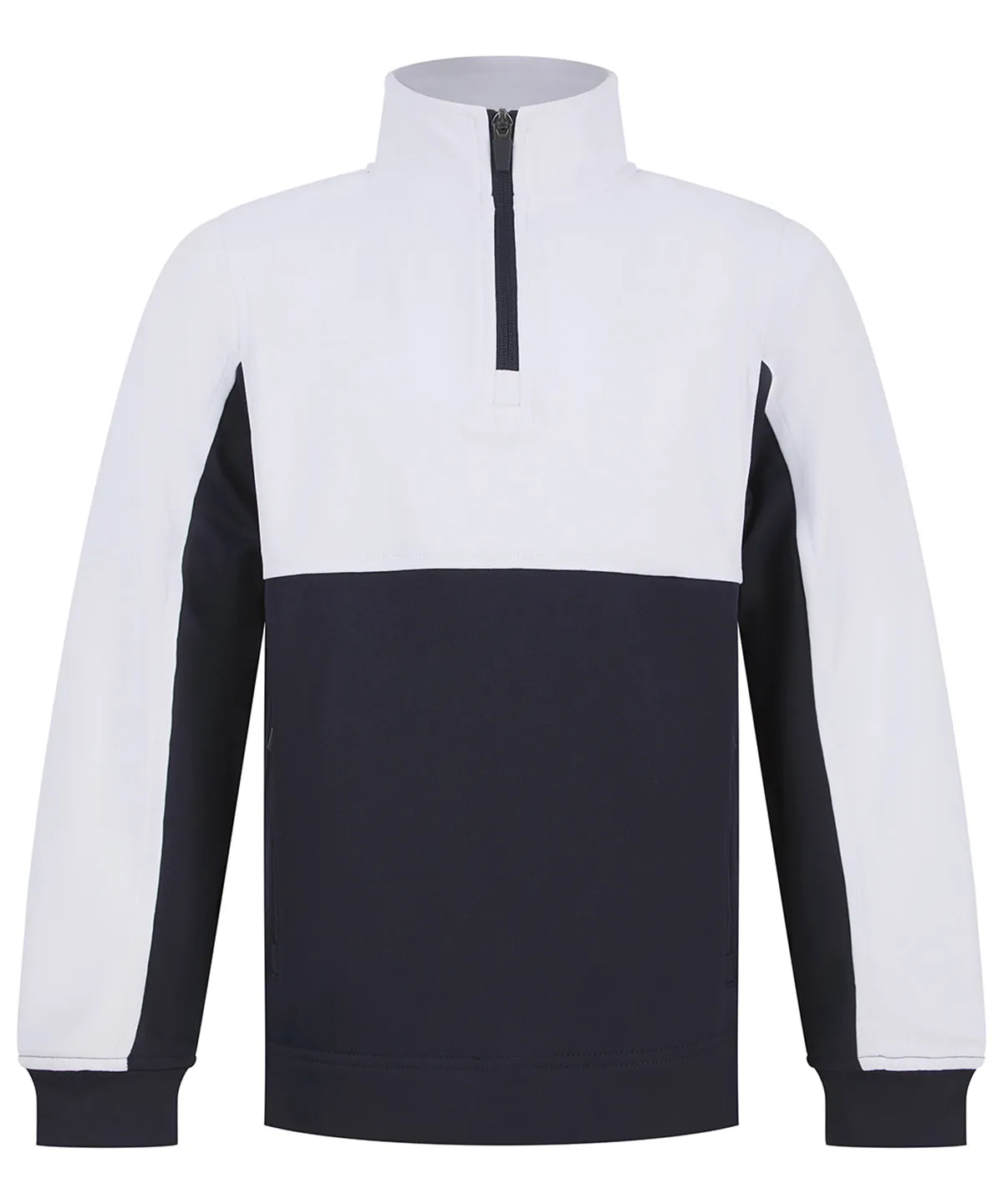 Navy/White - Kids ¼-tracksuit top