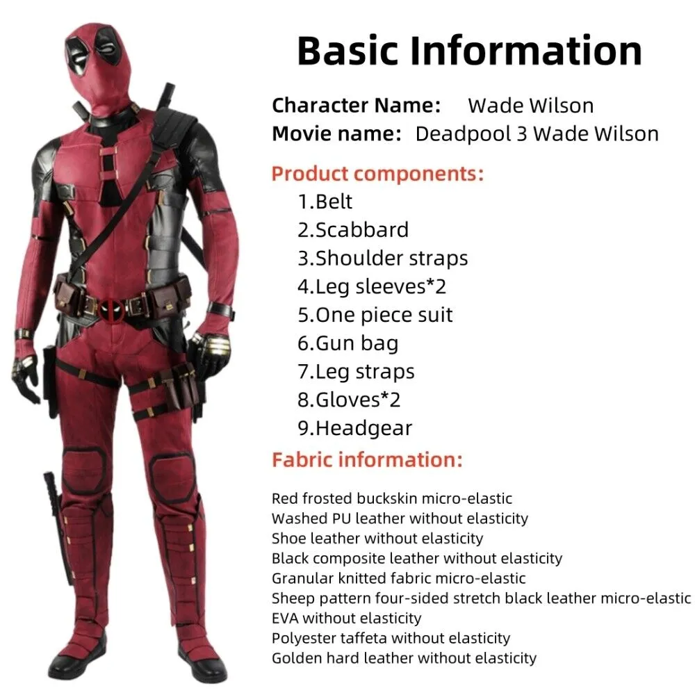 【New Arrival】Xcoser Deadpool&Wolverine Wade Wilson Wolverine Cosplay Costume Jumpsuit Outfit