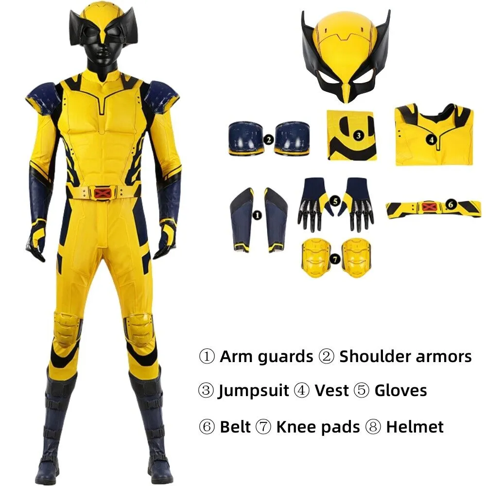 【New Arrival】Xcoser Deadpool&Wolverine Wade Wilson Wolverine Cosplay Costume Jumpsuit Outfit