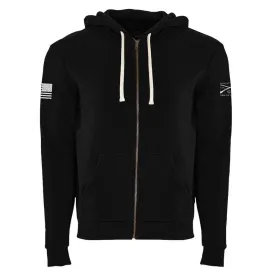 Premium Basic Full-Zip Hoodie - Black