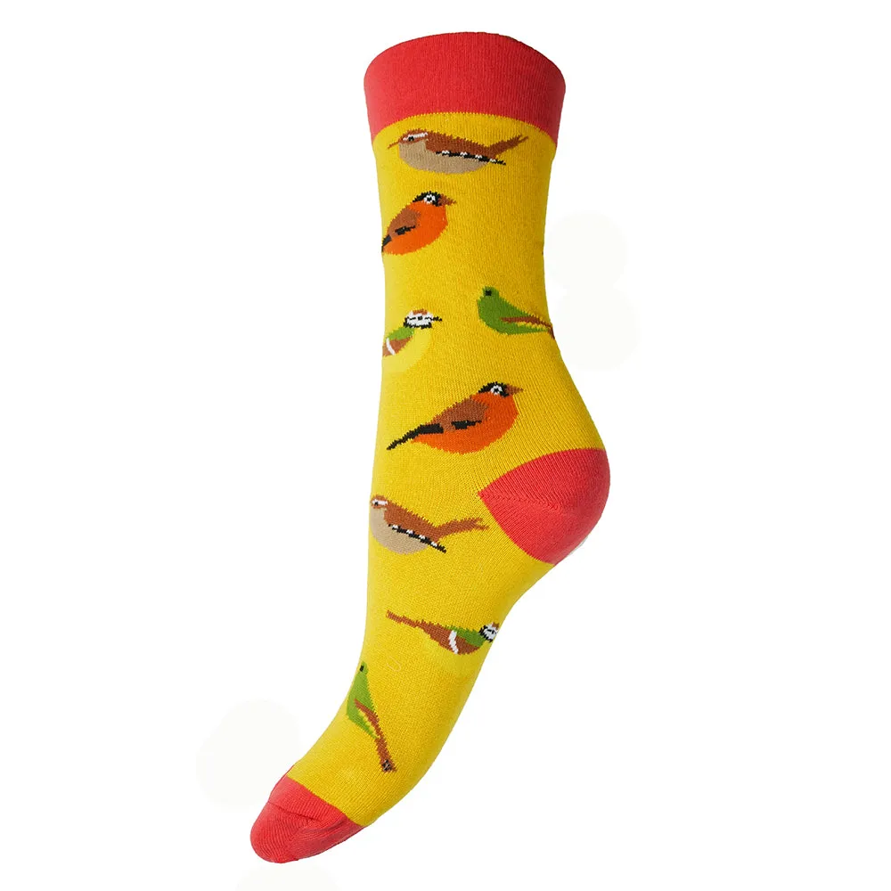 Pretty Birds Bamboo Socks