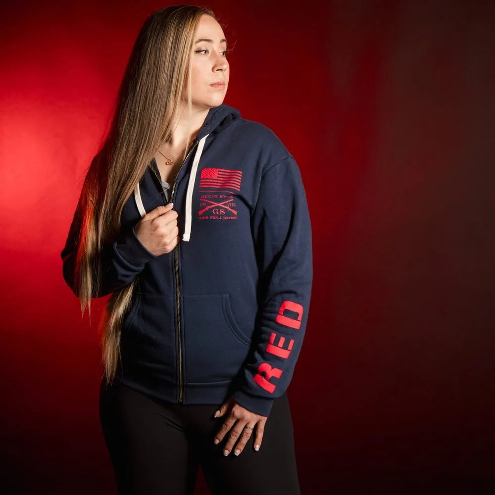 RED Friday Full-Zip Hoodie - Midnight Navy