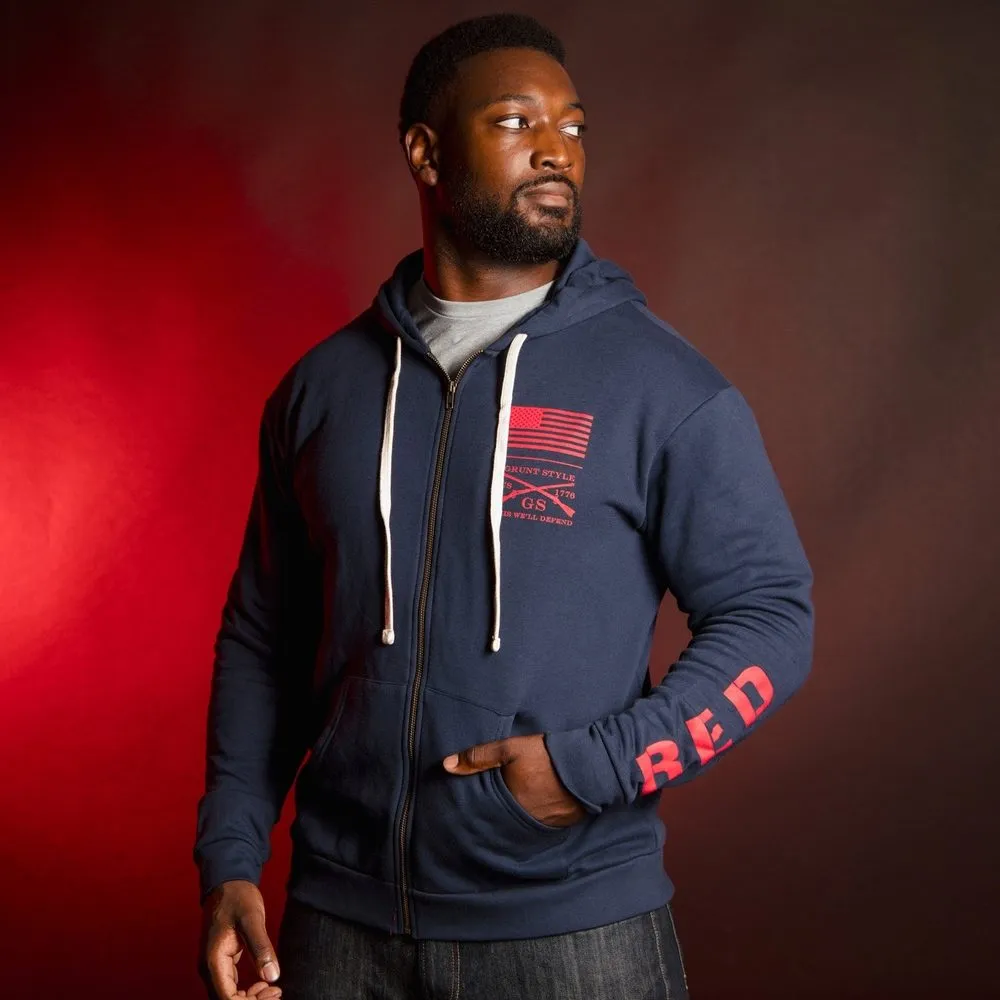 RED Friday Full-Zip Hoodie - Midnight Navy