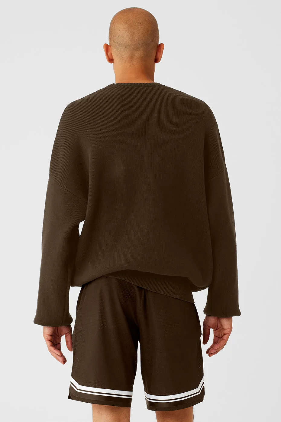 Scholar Crew Neck Sweater - Espresso