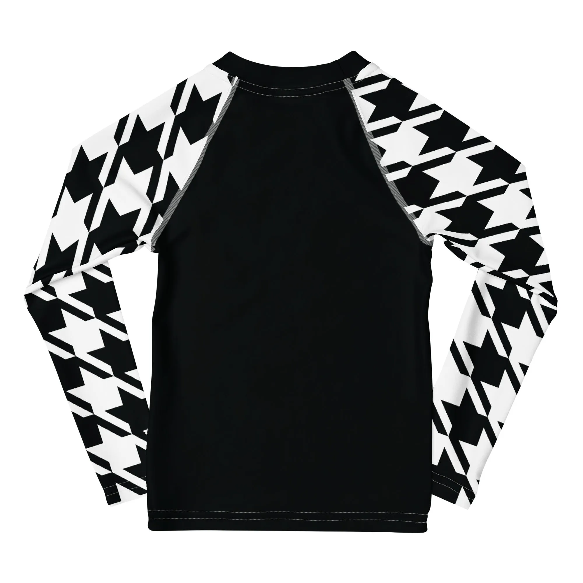 Signature Look: Houndstooth Girl's Long Sleeve Classic Judo BJJ Rash Guard