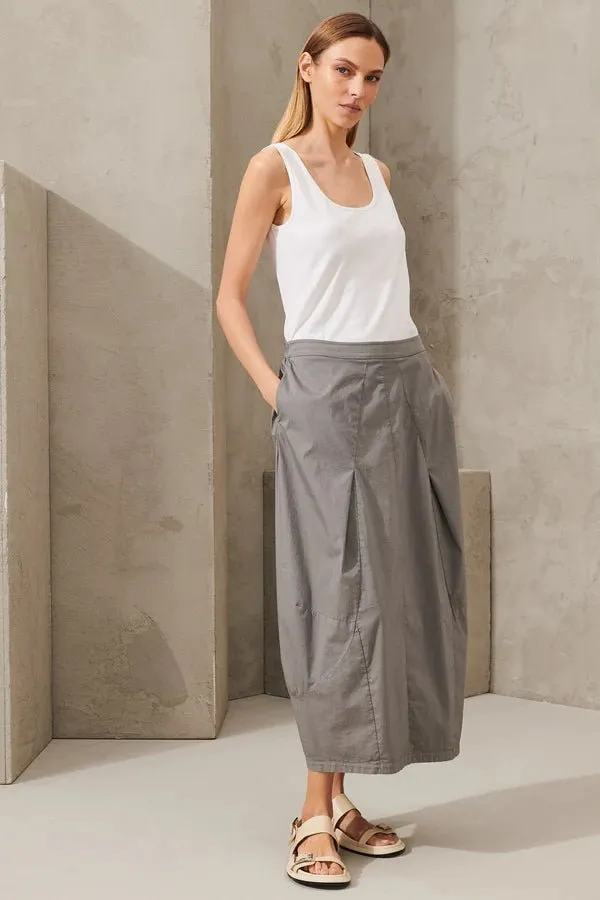 Stretch Cotton Rounded Skirt with Elastic on then back