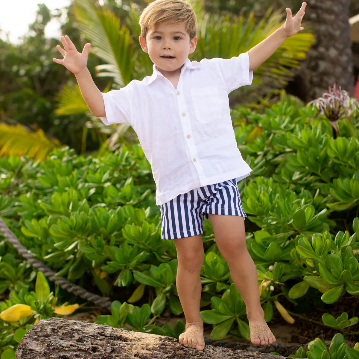 The Casa Blanca - Boys White Linen Shirt