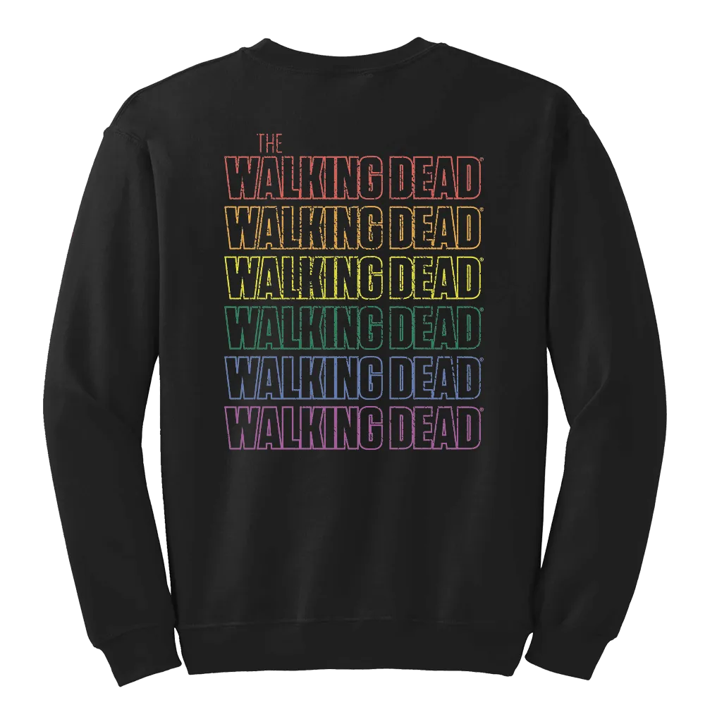 The Walking Dead Pride Repeat Logo Fleece Crewneck Sweatshirt